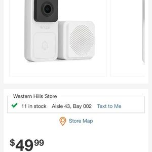 Wyze video door bell SOLD
